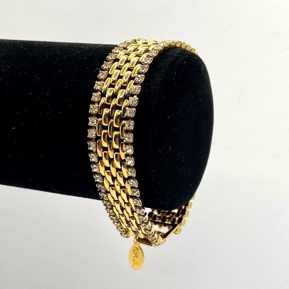 KJL Kenneth Jay Lane Bracelet Crystals Vintage - Picture 1 of 10